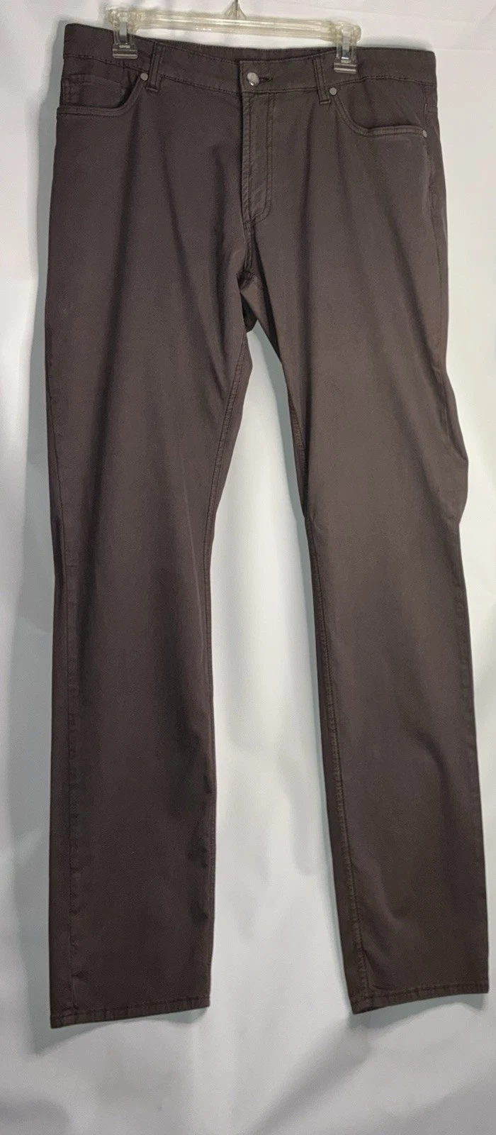 Peter Millar Collection Pants Mens 36 Brown Chino Flat Front Golf Tencel Blend