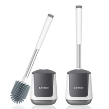 Silicone Toilet Bowl Brush and Holder Automatic Brushes for Bathroom