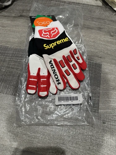 Gants de course Supreme Honda Fox rouge taille XL FW19