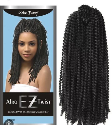 Hair Afro Ez Twist Wig - Synthetic Box Braids, Lightweight & Natural