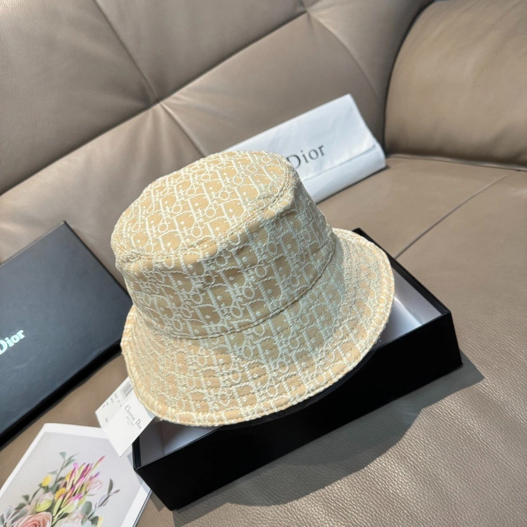 Prada Women's Yellow Spring/Summer Jacquard Bucket Hat