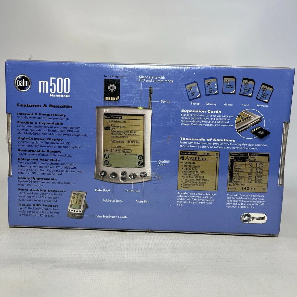 Vintage 2001 Palm m500 Handheld PDA Pocket Computer Organizer 3C80800U New - Image 3 of 4