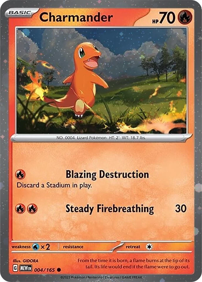 Tarjetas promocionales Charmander 004/165 Sv: escarlata y violeta