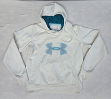 Under Armour Cold Gear Semi-fitted White Embroidered Logo Hoodie Adult Size L