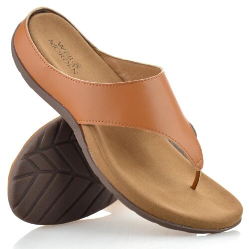 Ladies Womens Slip On Memory Foam Casual Flat Sandals Summer Mules Shoes Size - Picture 5 of 28