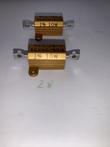 RCL 750 Ohm 10 Watt 1% Alum. Power Resistor RE65G7500 New Pack Of (2) - Picture 9 of 12