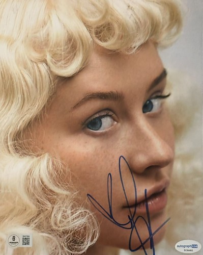 Christina Aguilera Signed 8x10 Photograph BAS ACOA COA Autograph Rare