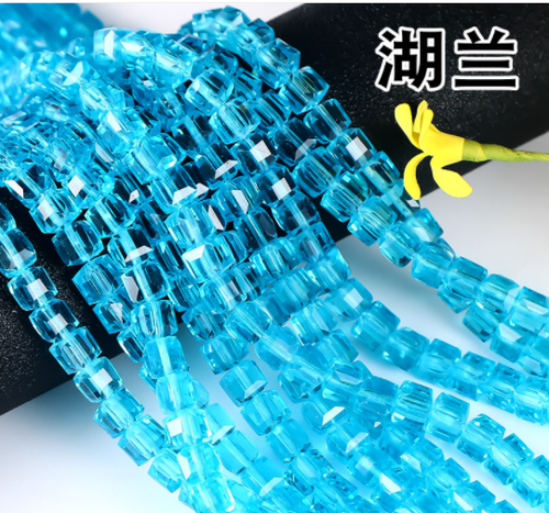 4mm 6mm 8mm Crystal Glass Cube Faceted Loose Crafts Beads Lot - Picture 20 of 42