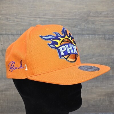 Phoenix Suns NBA Mitchell and Ness Snapback Hat Solid Orange Devin Booker 