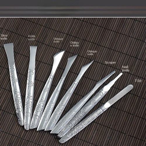8tlg/Set Pediküre Werkzeug Set Edelstahl Messer Nagelknipser Maniküre Messerset - Bild 3 von 14