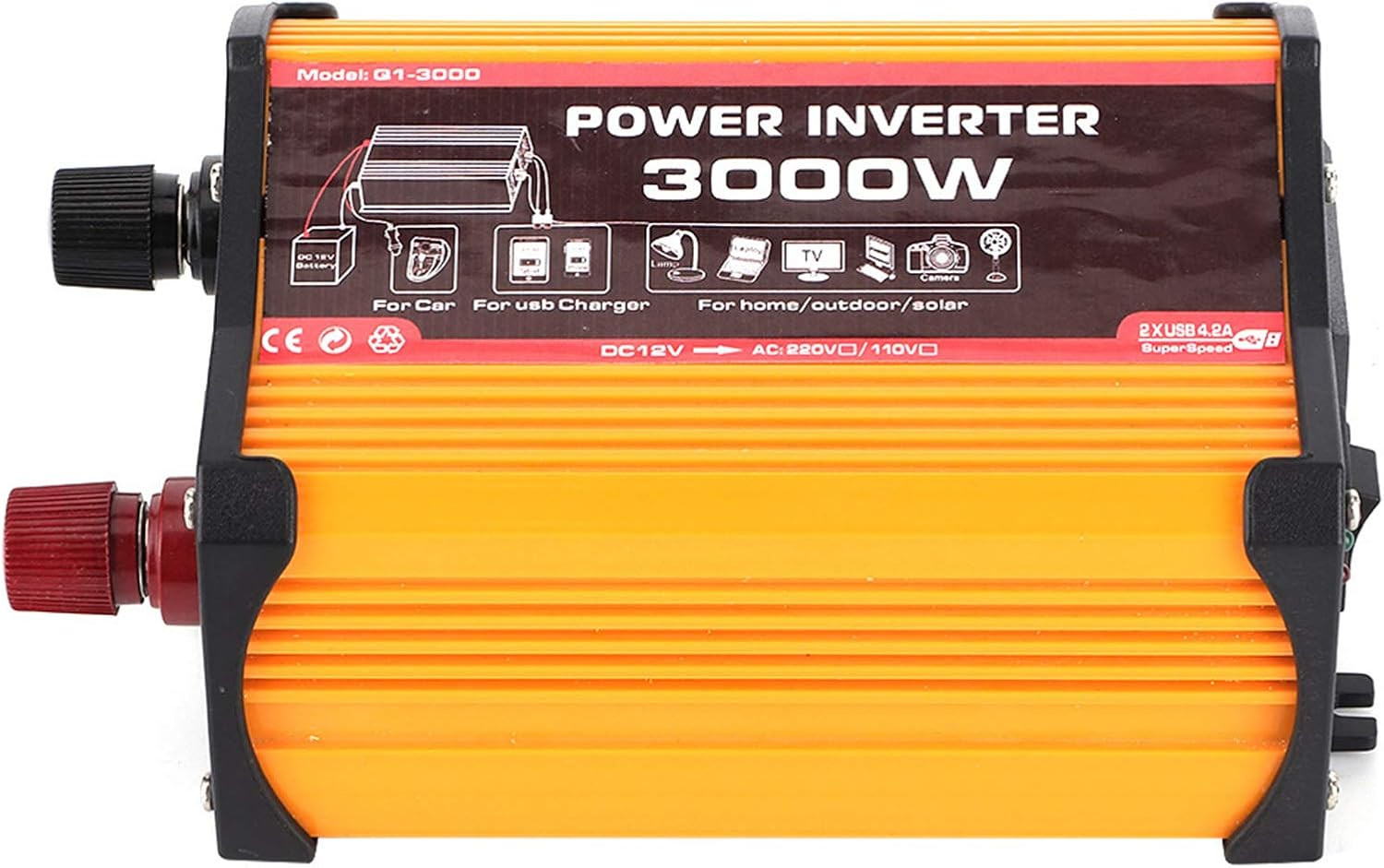Inverter Auto 3000W Prezzo Outlet Convertitore Caricabatterie 12V 220V