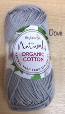 10 x 50g  Stylecraft Naturals Organic Cotton D/K Wool/Yarn for Knitting/Crochet