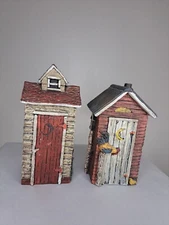 The Country House Collection Rooster Farm Hen Chicks Flowers Cottage 6" Set of 2