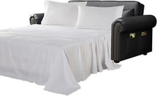 Kingnex Sofa Bed Sheets Queen for Sleeper Queen, White
