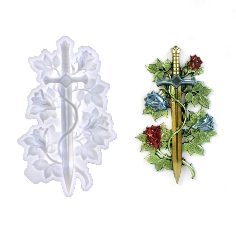 DIY Silicone Rose Vine Sword Molds for Epoxy Crafting