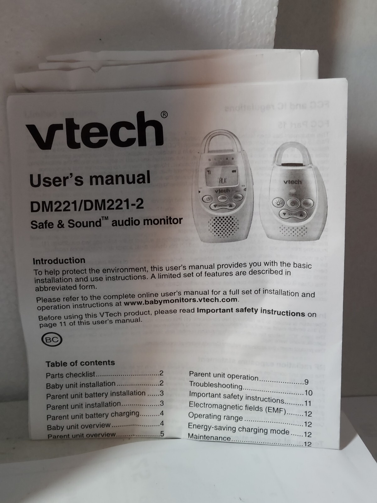 Vtech Dm221 Digital Audio Baby Monitor For Sale Online Ebay Vtech Dm221 Digital Audio Baby Monitor For Sale Online Ebay