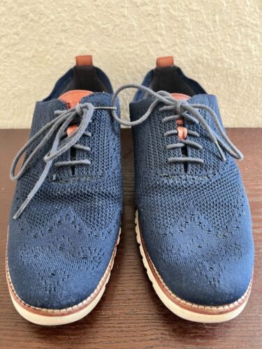 Scarpe Oxford Cole Haan Original Grand C24947 da uomo Stitchlite blu taglia 10M - Foto 3 di 12