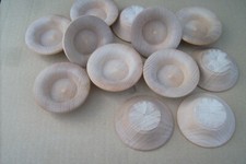 8x FLAT PIN DISH Small novelty wooden bowl 2 3/4" diameter  Birch timber