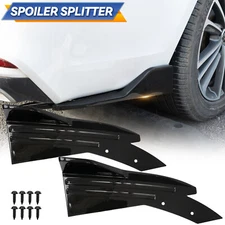 2Pcs Universal Rear Car Bumper Spoiler Lip Angle Splitter Diffuser Winglet
