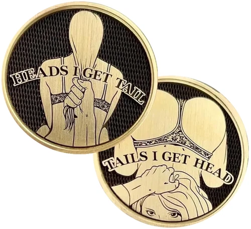 Heads I Get Tail -Tails I Get Head Double Side Coin,Funny Heads and Tails Coins - Picture 2 of 8