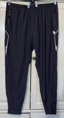 Baleaf Pants Men XXL Gray Joggers Reflective Stripes Casual Gym Walking Pockets