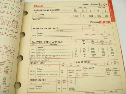 Raybestos BPC-9S Brake Parts Catalog - 1991, Weatherly # 120-136, 277 Pages - Foto 3 di 9