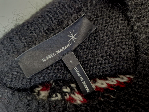 Isabel Marant sweater fringed aztec alpaca woool pullover women's Size 1 S boho6 - Picture 6 of 7