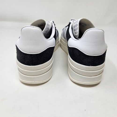 Women's Adidas Gazelle Bold Casual Suede Shoes / Black White / HQ6912 / Size 9.5 - Picture 6 of 8