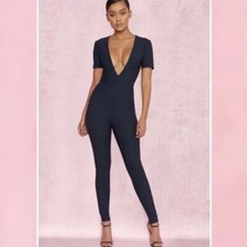 House of CB  London  Simone Navy Jumpsuit