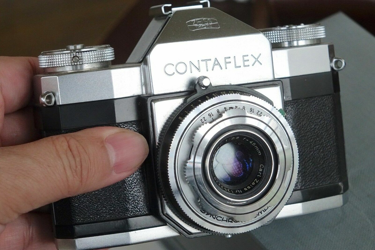 Vintage German Zeiss Ikon Contaflex SLR Camera with Carl Zeiss