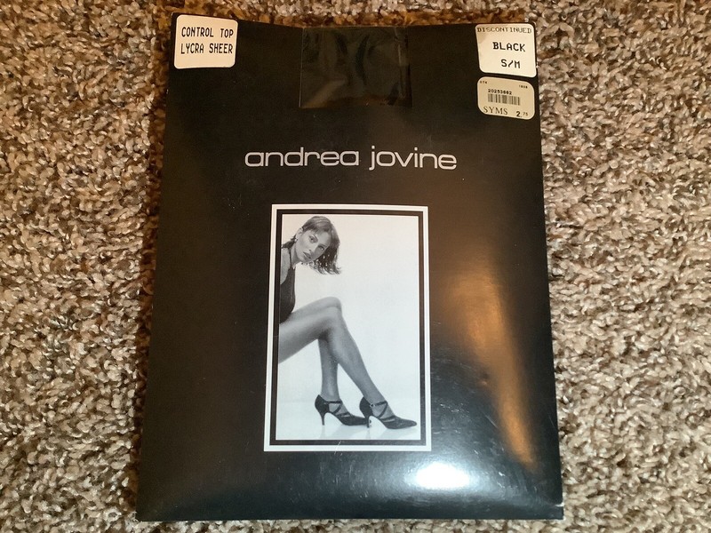 Andrea Jovine control top lycra sheer pantyhose, color black, size: S/M