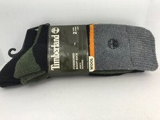 Men's TIMBERLAND 2 WOOL Crew BOOT Socks - 2 Pack - 36 MSRP