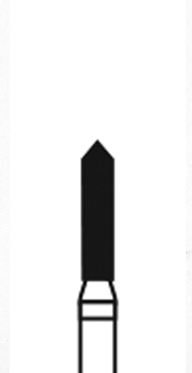 CROSSTECH Dental Diamond Burs - 5 Pack B2F Round-Cylinder Fine Grit 880/014F