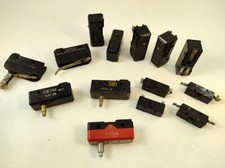 Lot of 14 Micro Switch Momentary Switches/Roller Lever/Snap Action - Steampunk
