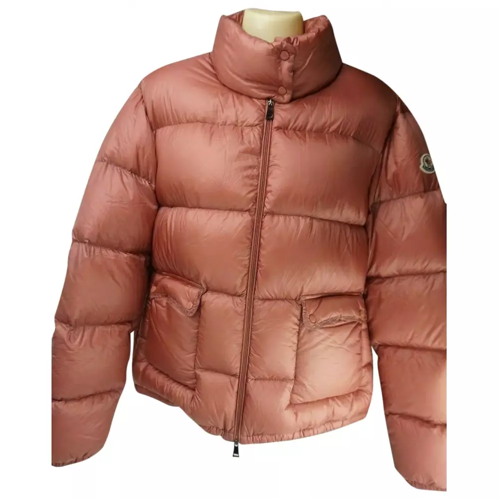 Moncler Lannic Dark Pink Down Women's Puffer Jacket Size 6 / 12-14 US