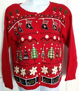 vintage christmas cardigan