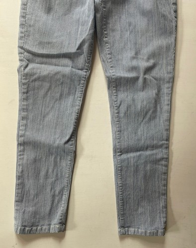 EILEEN FISHER Railroad Stripe JEANS Sz 10 Organic Cotton/Tencel Stretch - Picture 2 of 6