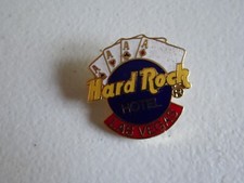 Hard Rock Cafe pin Las Vegas Hotel Aces cards on logo