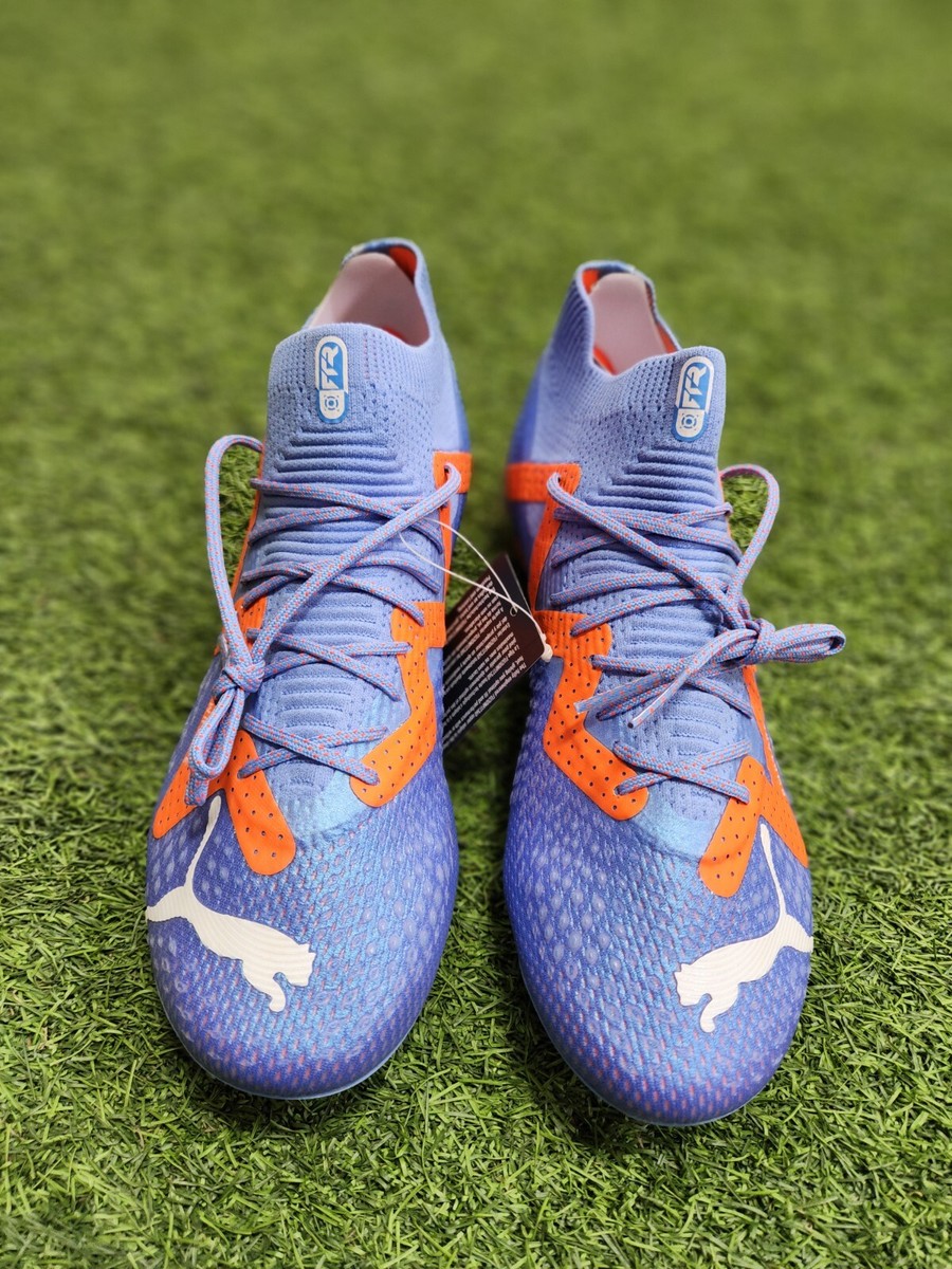 Puma Future Ultimate Fg Men's Soccer Shoes Blue -White-Orange | eBay