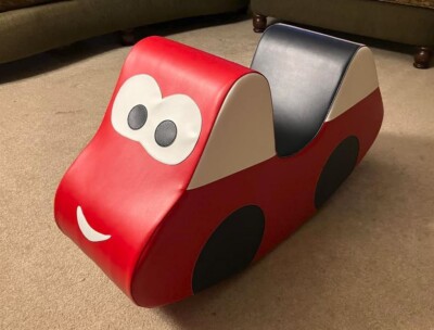 IGLU Soft Play Rocking Car Toy-Red- Sensory Friendly-Easy Clean-36'' x 18''-New