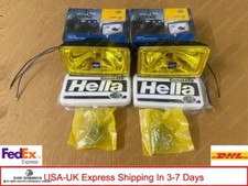 2x Hella Comet 450 Yellow Lens H3 12v Driving Light Lamp Part 4x4 Lamp Light