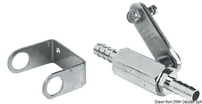 Boot Kraftstoff Absperrventil Hahn - zur Verwendung mit Fernbedienungskabel - Chrom - 10mm