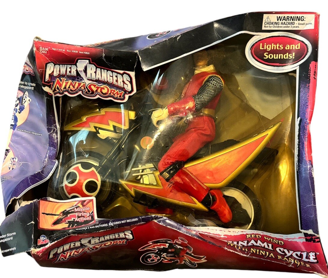 Power Rangers Ninja Storm Tsunami Cycle Red Wind #10530, #10531