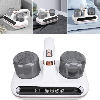 Bed Vacuum Cleaner Double-Cup Cordless Mattress Vacuum Dust Mites Remover &Light