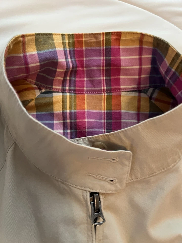 Chaqueta reversible Polo Ralph Lauren para hombre color tostado y rosa a cuadros talla mediana Foto 3 de 4