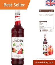 Natural 1L Strawberry Syrup for Delicious Cocktails & Mocktails -  & Kosher