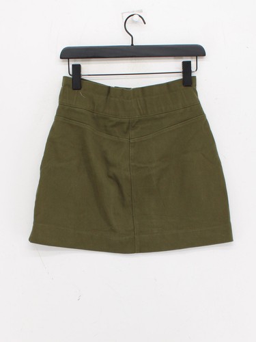 Zara Women's Mini Skirt M Green Cotton with Elastane Short Mini - Bild 2 von 6