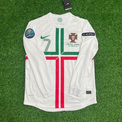 Ronaldo 7 Portugal EURO White Jersey 2012 Size XL Retro Football