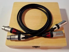 XLR Balanced Interconnect Cable (1.5m) PAIR - MOGAMI Wire NEUTRIK - BLACK/SILVER