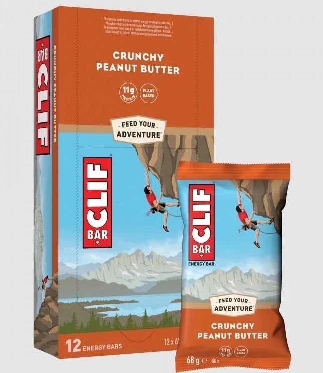 18,37€/kg SONDERPOSTEN! Clif Bar 12x 68 g Crunchy Peanut Butter MHD 04.03.26!